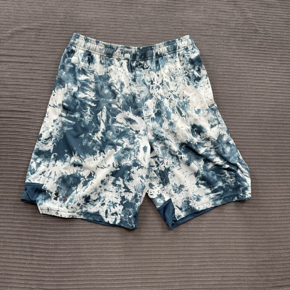 Under Armour Shorts Men Large Multi Color Polyester Drawstring Athletic Outdoors